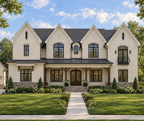 Thumbnail 1 – 2-Story House Plan with Basement 6952 ft²: 6 Beds, Home Office, 6 Baths, Open Floor Plan, 3-Car Garage — 35577R