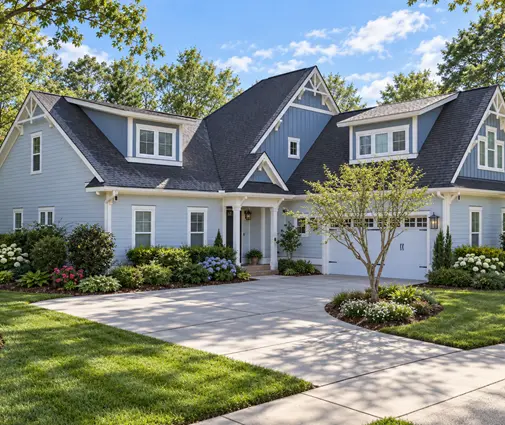 Thumbnail 1 – 1.5-Story House Plan 2823 ft²: 3 Beds, 3.5 Baths, Open Floor Plan, 2-Car Garage — 39612R