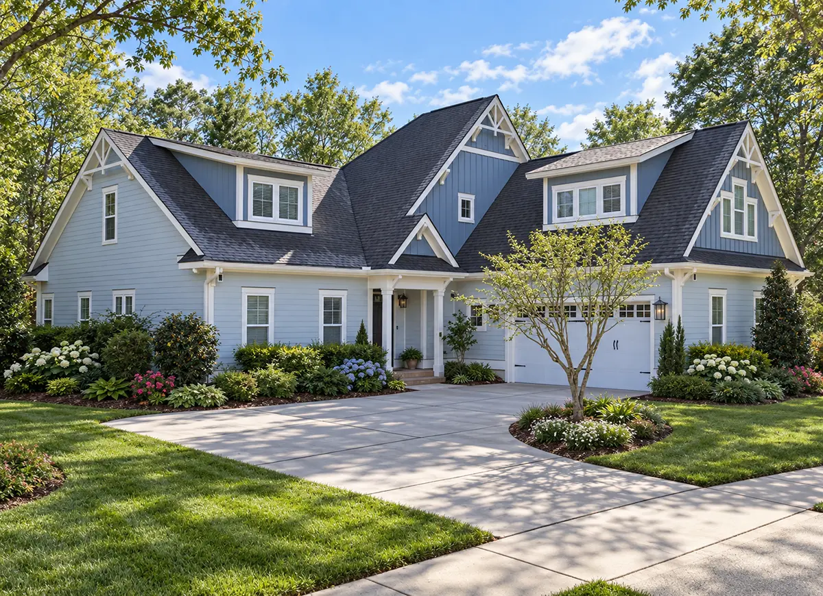 Main Images 2 – 1.5-Story House Plan 2823 ft²: 3 Beds, 3.5 Baths, Open Floor Plan, 2-Car Garage — 39612R
