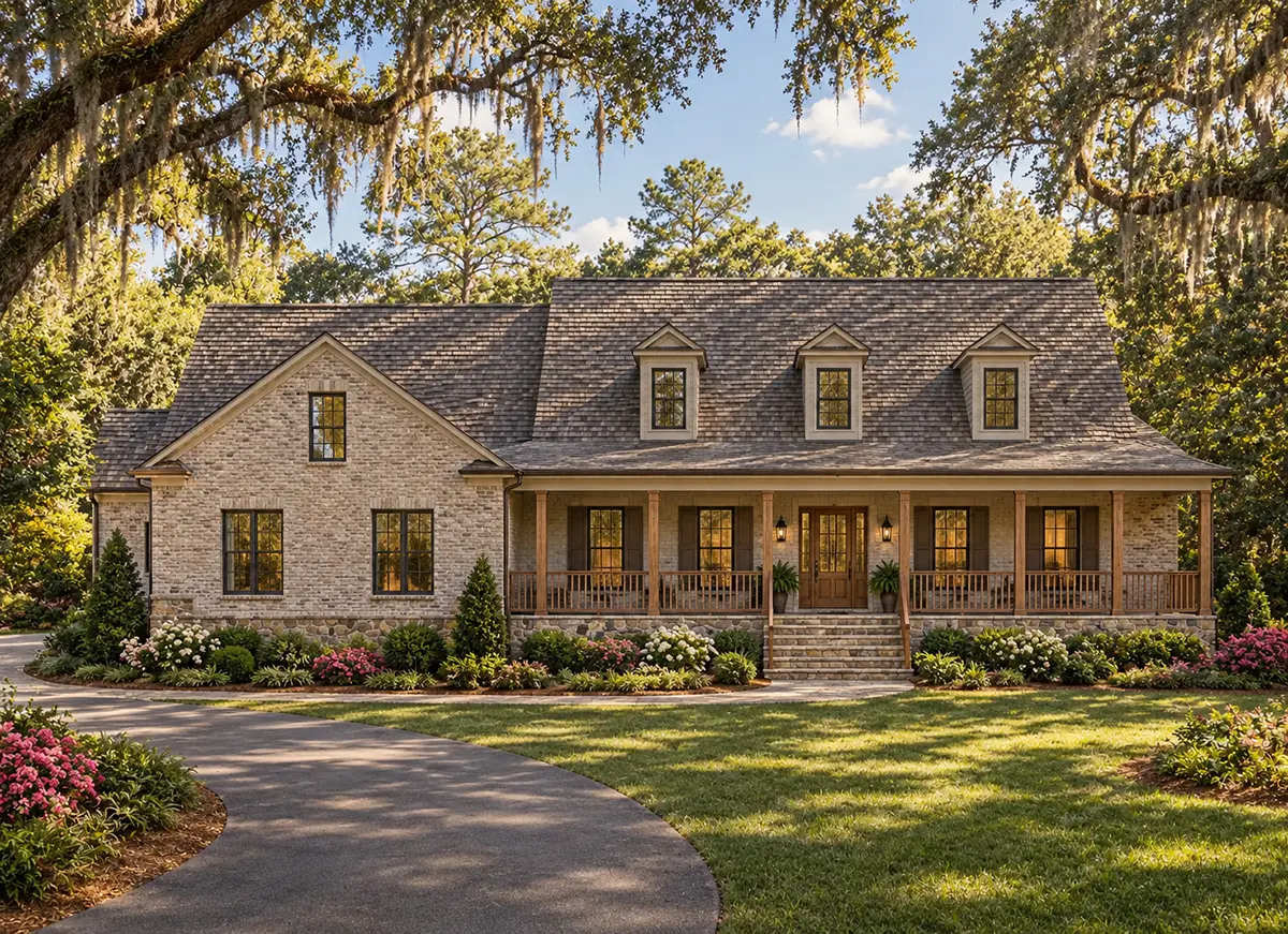 Main Images 2 – 1.5-Story House Plan 3050 ft²: 2 Beds, Home Office, 3 Baths, Open Floor Plan, 3-Car Garage — 79515R