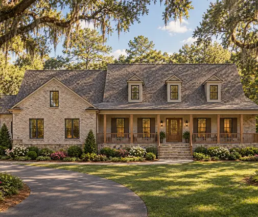 Thumbnail 1 – 1.5-Story House Plan 3050 ft²: 2 Beds, Home Office, 3 Baths, Open Floor Plan, 3-Car Garage — 79515R