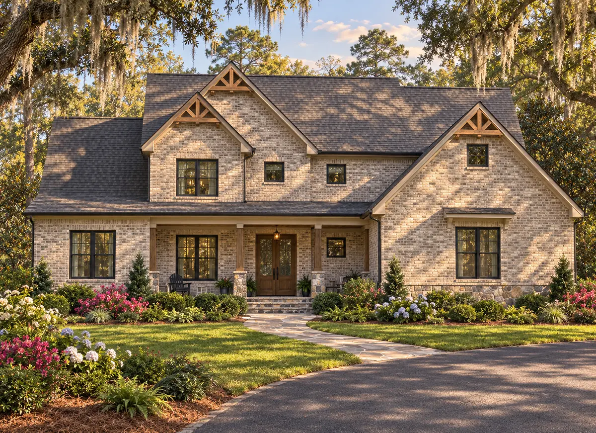 Main Images 2 – 2-Story House Plan 3744 ft²: 4 Beds, Home Office, 3.5 Baths, Open Floor Plan, 2-Car Garage — 82521R
