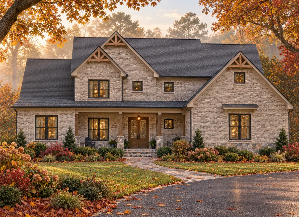 Main Images 5 – 2-Story House Plan 3744 ft²: 4 Beds, Home Office, 3.5 Baths, Open Floor Plan, 2-Car Garage — 82521R