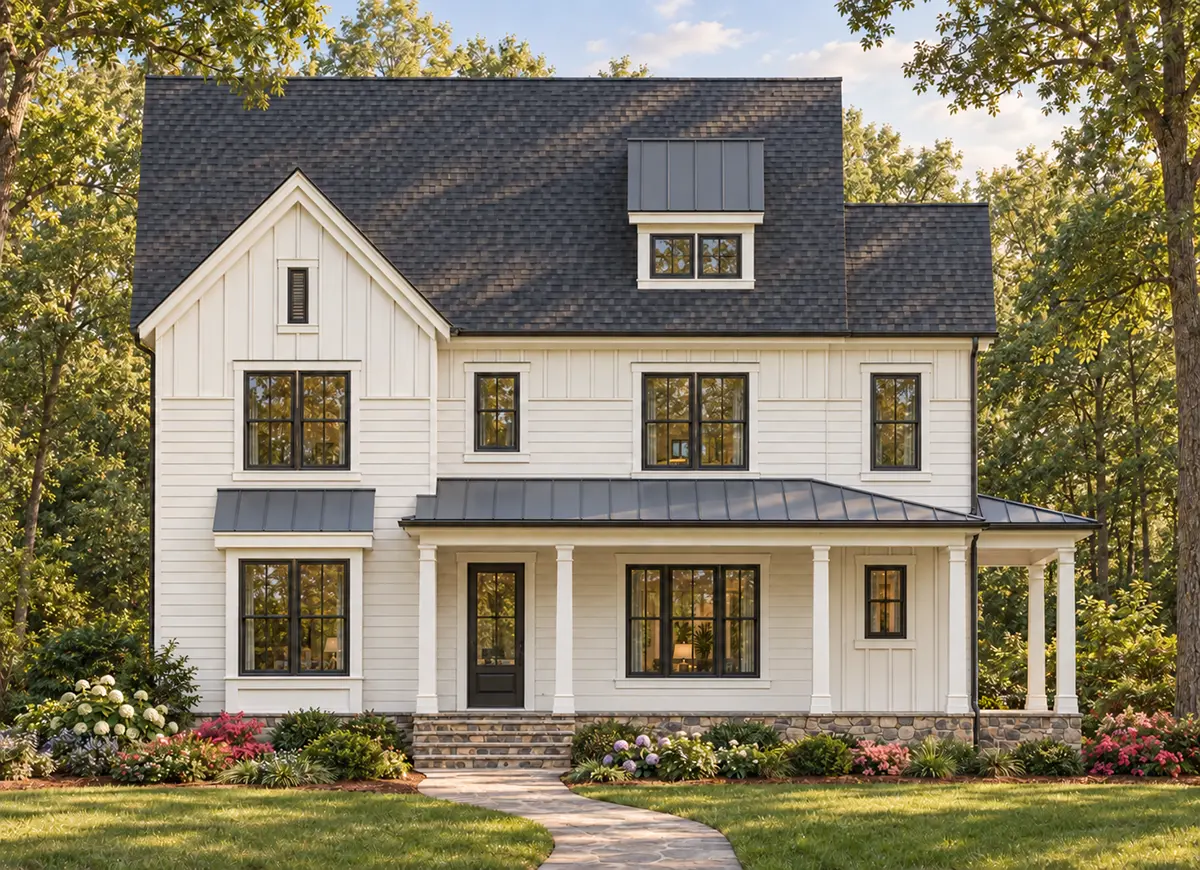 Main Images 2 – 2-Story House Plan 1765 ft²: 5 Beds, 4.5 Baths, Open Floor Plan, without Garage — 44546R