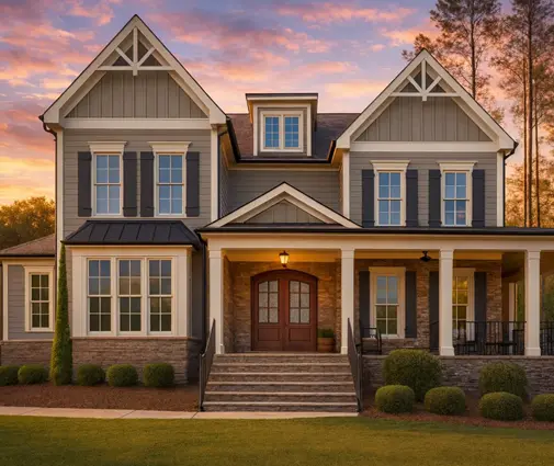 Thumbnail 1 – 2-Story House Plan 4886 ft²: 5 Beds, Home Office, 4.5 Baths, Open Floor Plan, 2-Car Garage — 78053R