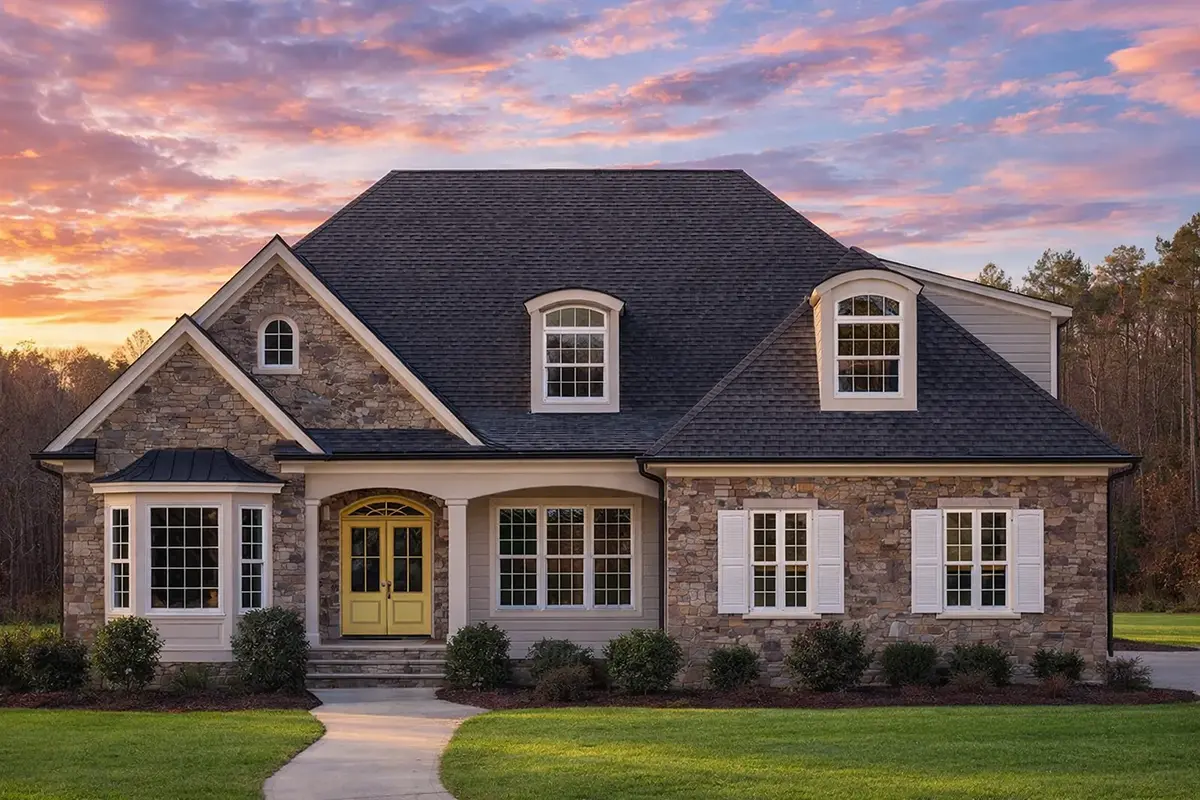 Main Images 4 – 1.5-Story House Plan with Basement 7515 ft²: 6 Beds, 5.5 Baths, Open Floor Plan, 3-Car Garage — 84878R