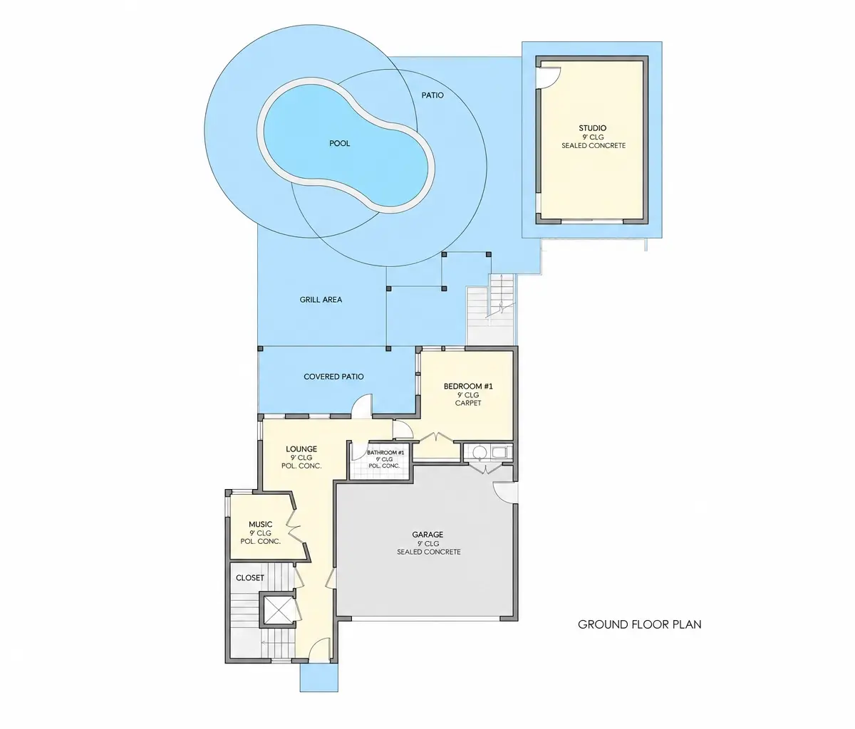 Basement 24 – 3-Story House Plan 3779 ft²: 5 Beds, Home Office, 4 Baths, Open Floor Plan, 2-Car Garage — 70598R