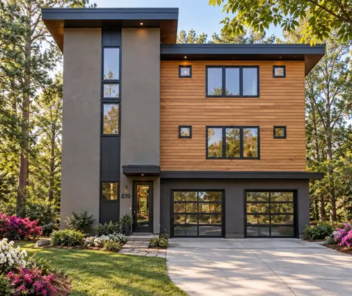 Thumbnail 1 – 3-Story House Plan 3779 ft²: 5 Beds, Home Office, 4 Baths, Open Floor Plan, 2-Car Garage — 70598R