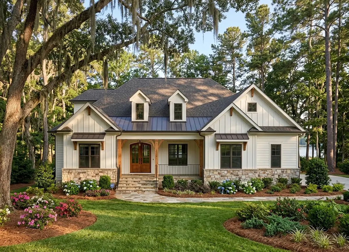 Main Images 3 – 1.5-Story House Plan 3030 ft²: 4 Beds, 3.5 Baths, Open Floor Plan, 3-Car Garage — 59002R