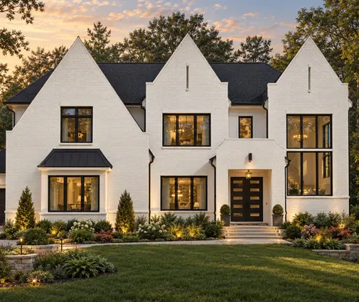Thumbnail 1 – 2-Story House Plan with Basement 6713 ft²: 5 Beds, Home Office, 6 Baths, Open Floor Plan, 3-Car Garage — 82614R