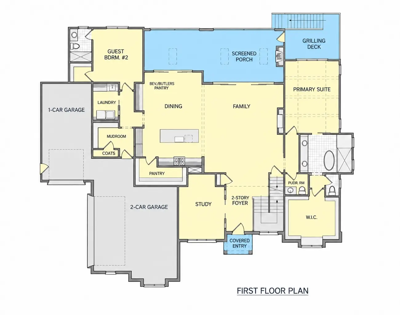 Main Floor 23 – 2-Story House Plan 5950 ft², 4 Beds — 34919R