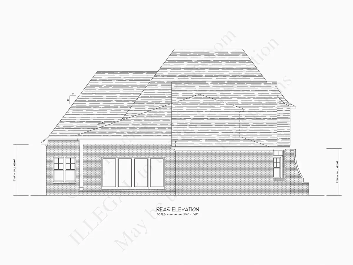 Exterior Elevations 24 – 2-Story House Plan 4658 ft², 4 Beds — 51188R