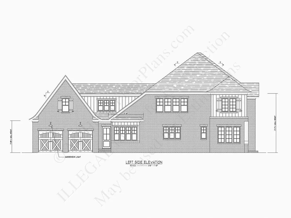 Exterior Elevations 22 – 2-Story House Plan 4658 ft², 4 Beds — 51188R