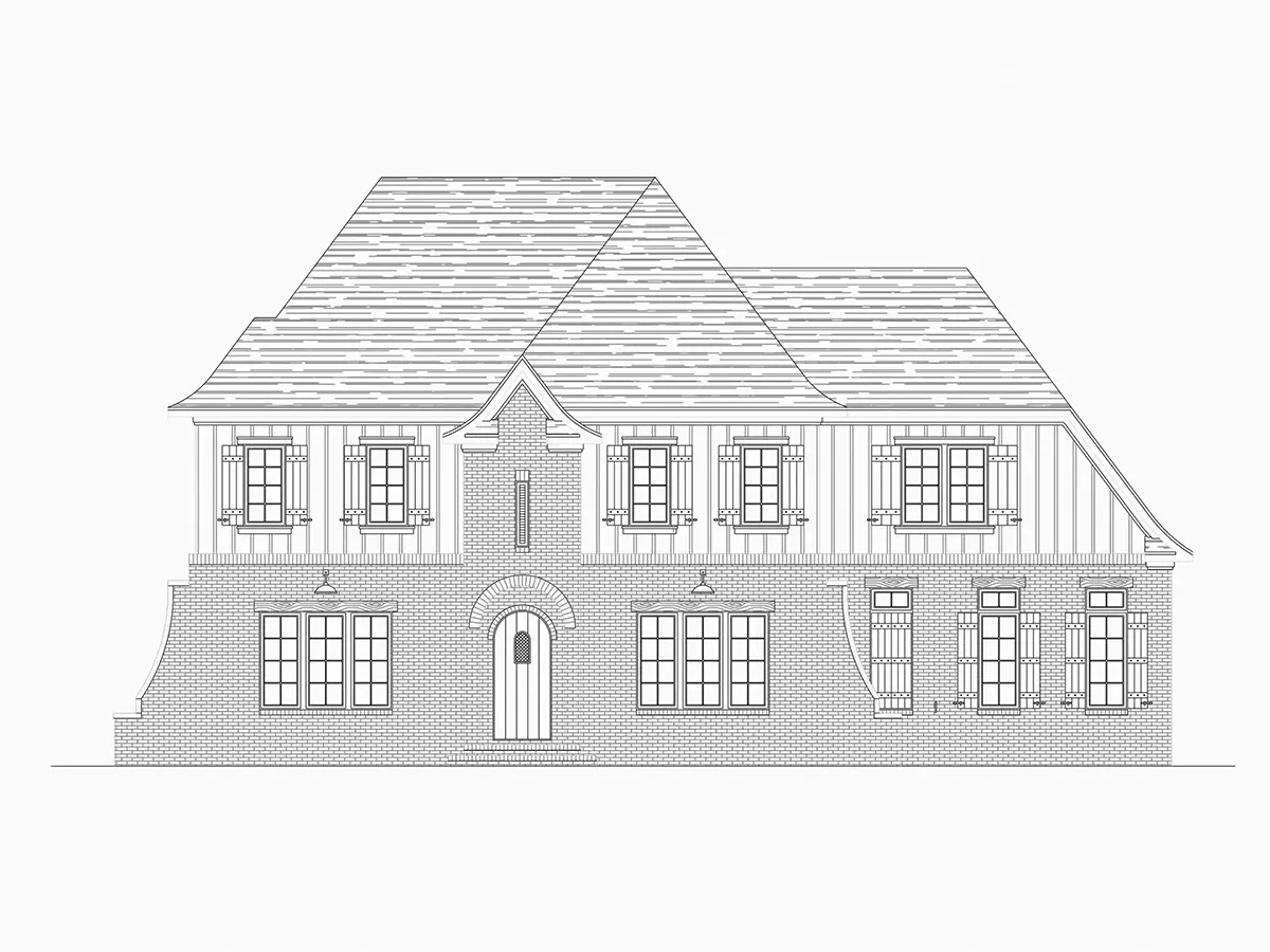 Exterior Elevations 21 – 2-Story House Plan 4658 ft², 4 Beds — 51188R