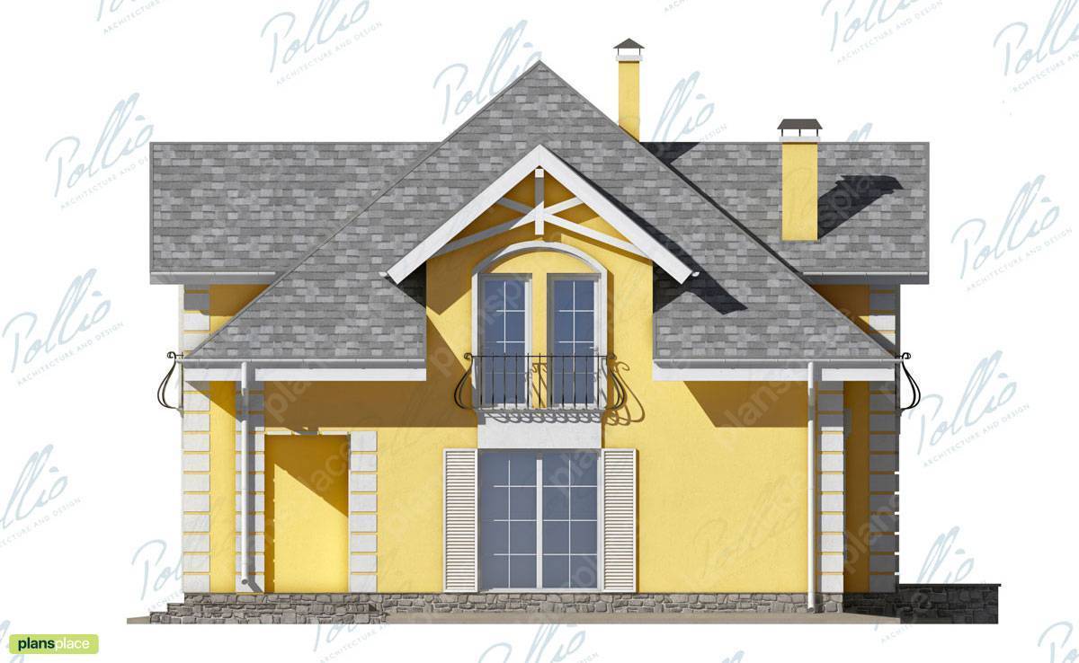 European House Plan with 5 Bedrooms and Fireplace - 58561C