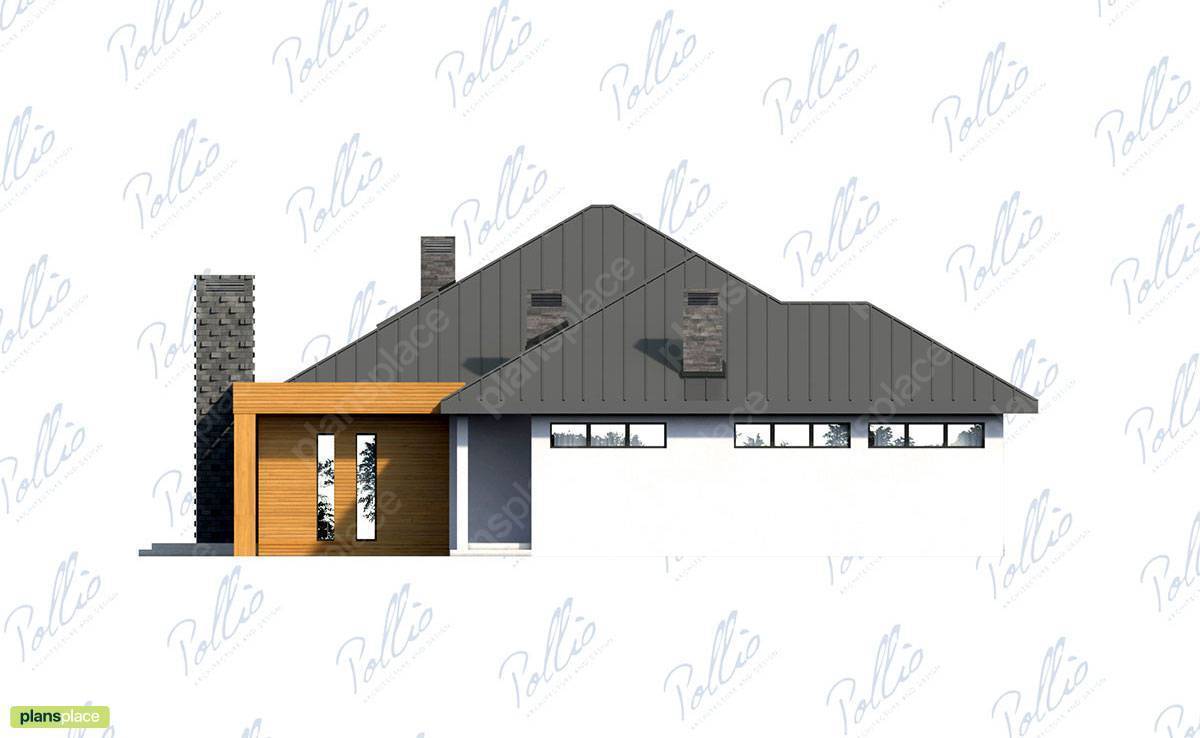 Well-Balanced 1-Story House Plan with 3 Bedrooms and Garage - 49897R