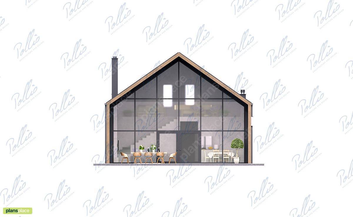 Narrow Lot Barn Home Plan with 2-Story Great Room - 50423R