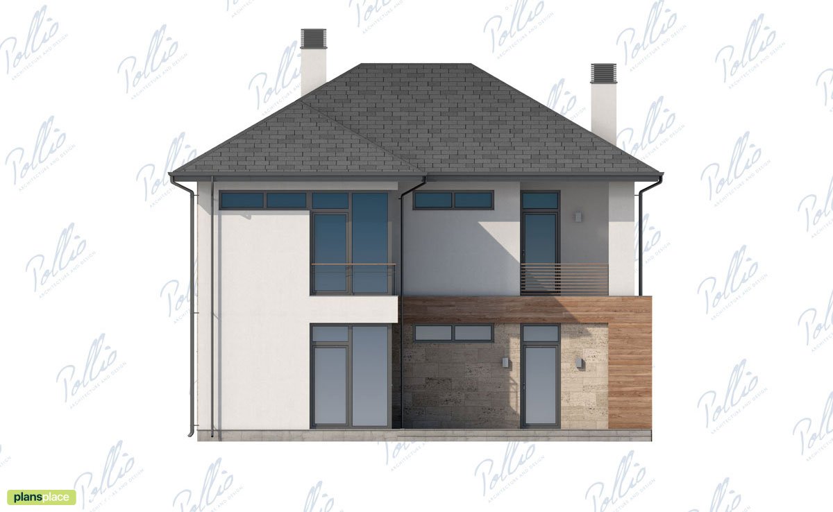 Double Storey House Plan with 4 Bedrooms and Walk-in Closet - 81774C