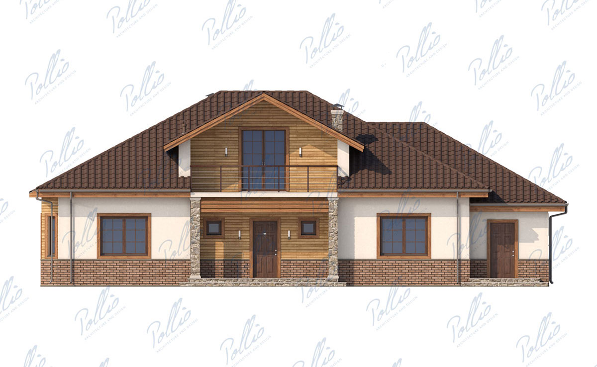 2883 ft² European 1.5-Story House Plan with Home Theater, 3 Beds, and 2 Baths