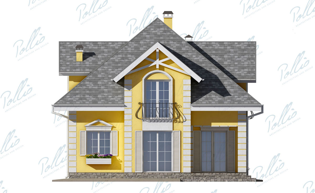 House Plan: 1832 ft², 1.5 Stories, 4 Beds, 4 Baths, Open Floor Plan