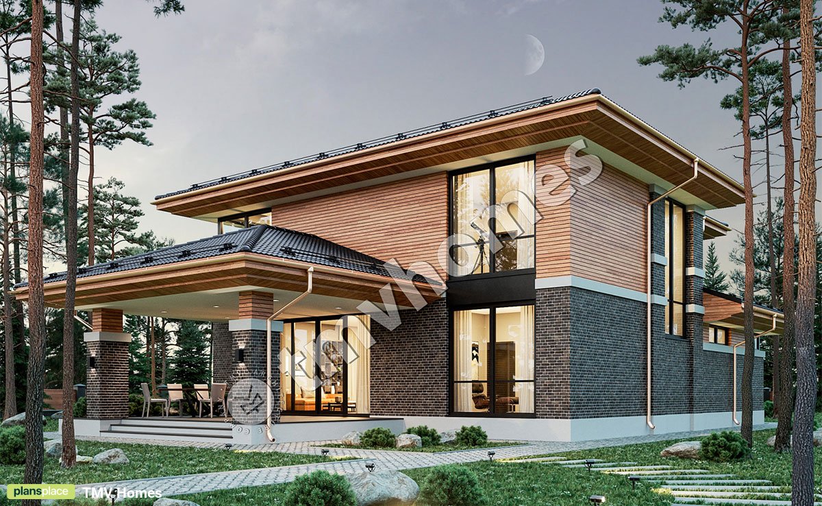 2-Story Home Plan with 4 Beds and Rear Covered Porch - 76840R - 3