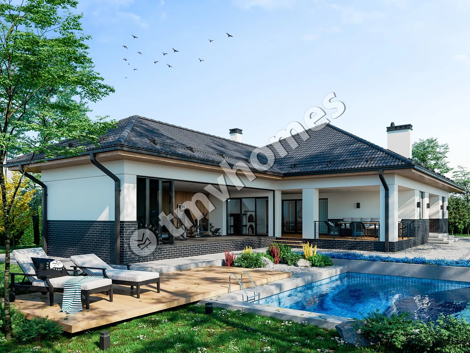 House Plan: 1457 ft², 1 Story, 2 Beds, 1 Baths