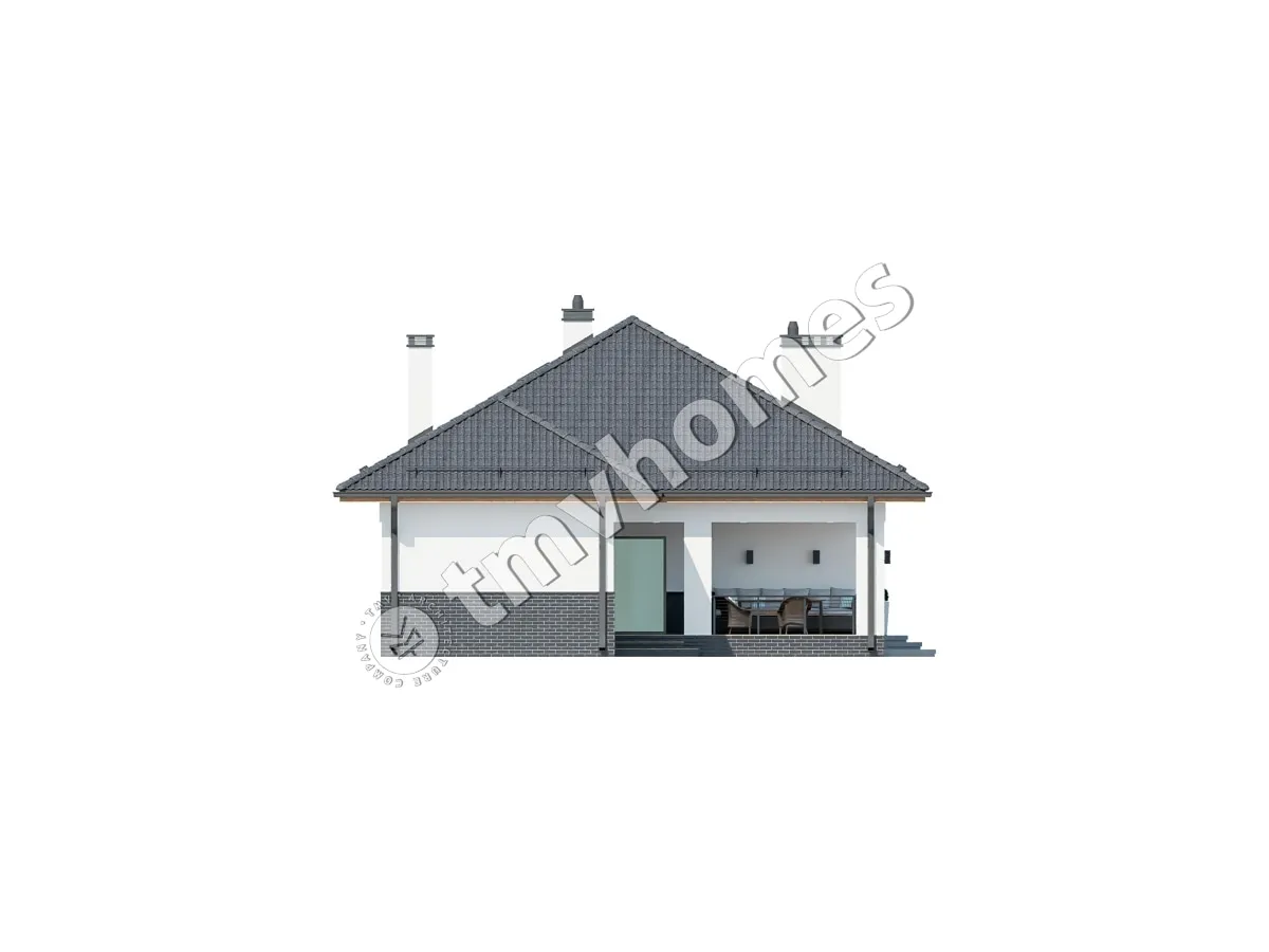 House Plan: 1457 ft², 1 Story, 2 Beds, 1 Baths