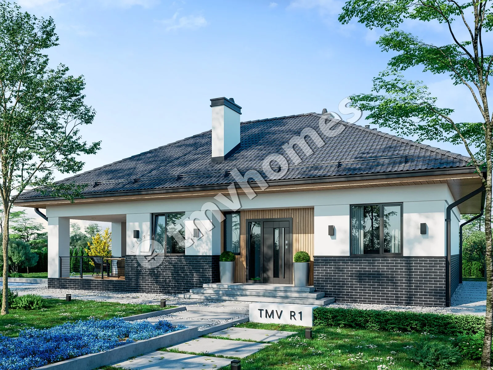 House Plan: 1076 ft², 1 Story, 2 Beds, 1 Baths, Open Floor Plan