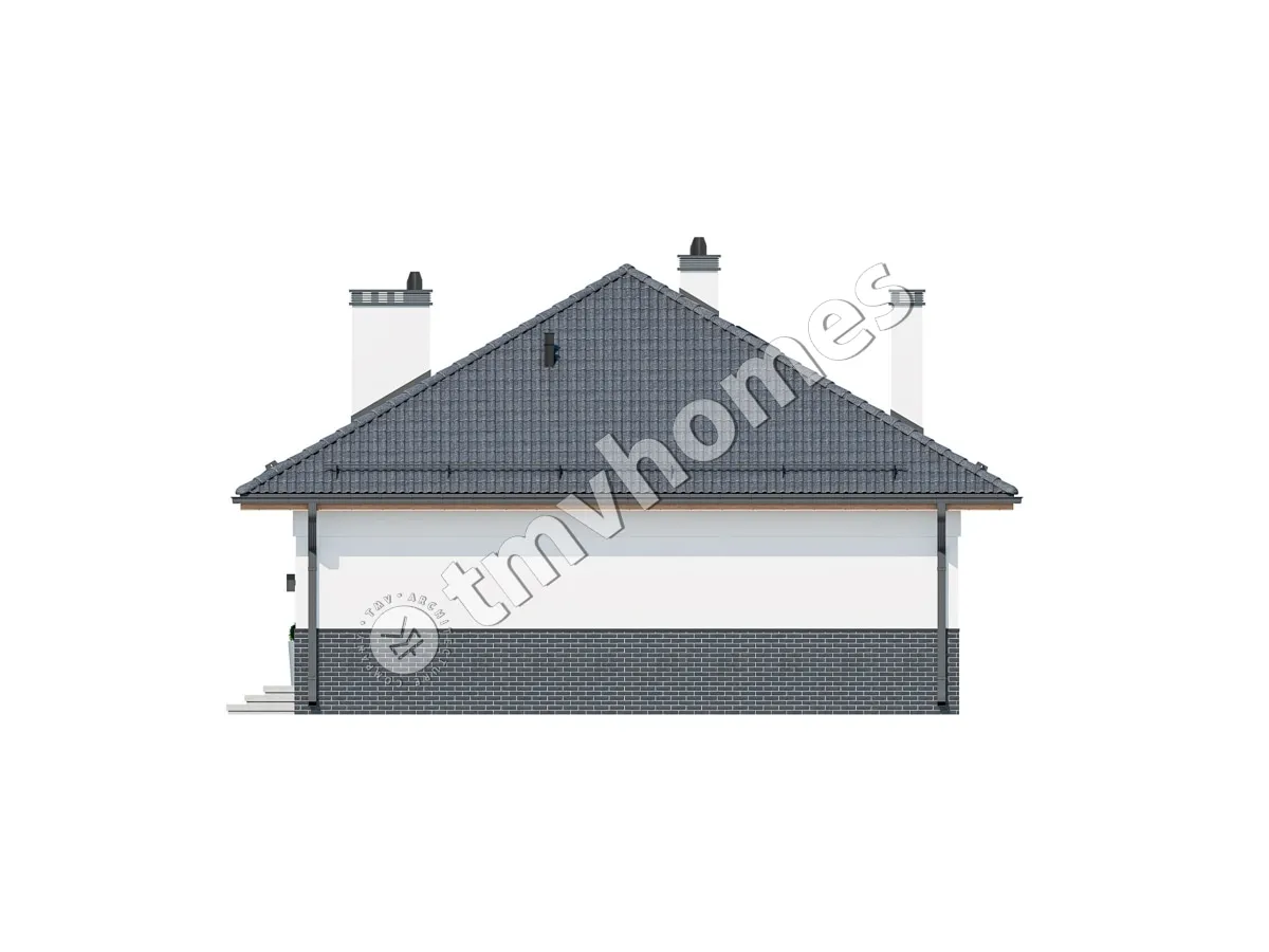 House Plan: 1076 ft², 1 Story, 2 Beds, 1 Baths, Open Floor Plan