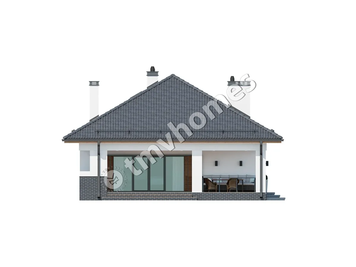 House Plan: 1076 ft², 1 Story, 2 Beds, 1 Baths, Open Floor Plan