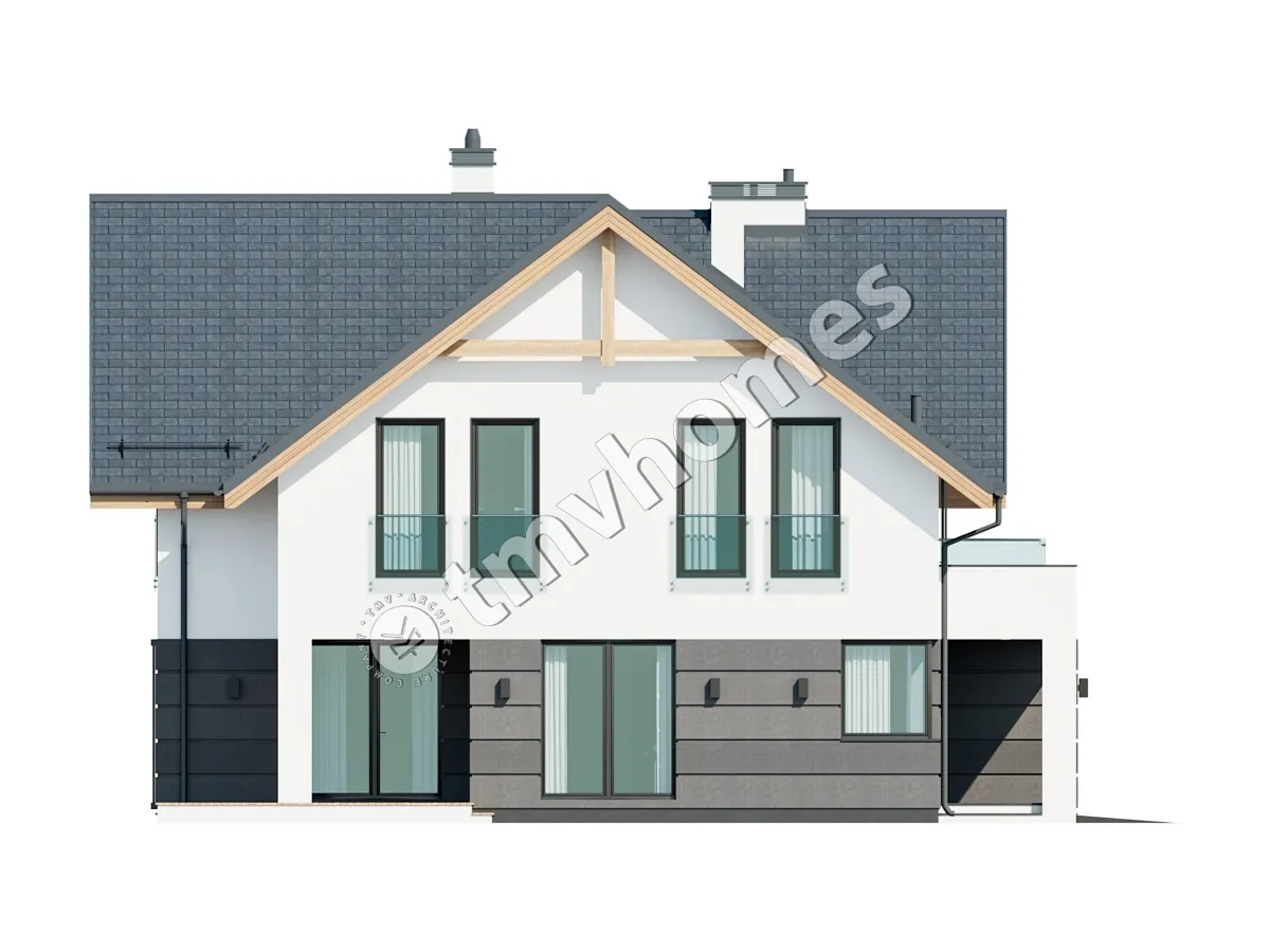 House Plan: 2451 ft², 1.5 Stories, 4 Beds, Home Office, 2.5 Baths, Open Floor Plan, 2-Car Garage