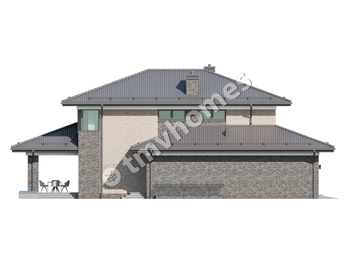 House Plan: 2162 ft², 2 Stories + Basement, 3 Beds, Home Office, 2 Baths, Open Floor Plan, 2-Car Garage