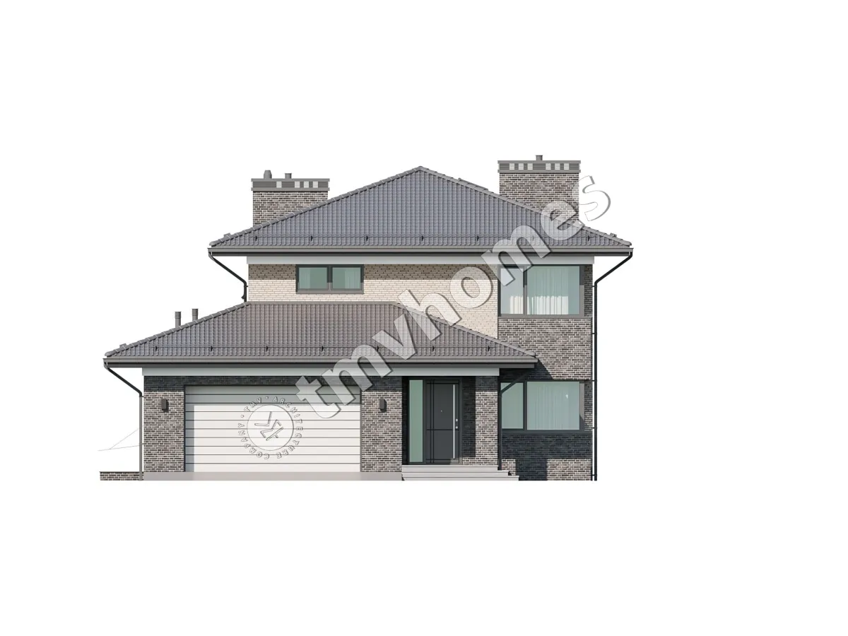 House Plan: 2162 ft², 2 Stories + Basement, 3 Beds, Home Office, 2 Baths, Open Floor Plan, 2-Car Garage