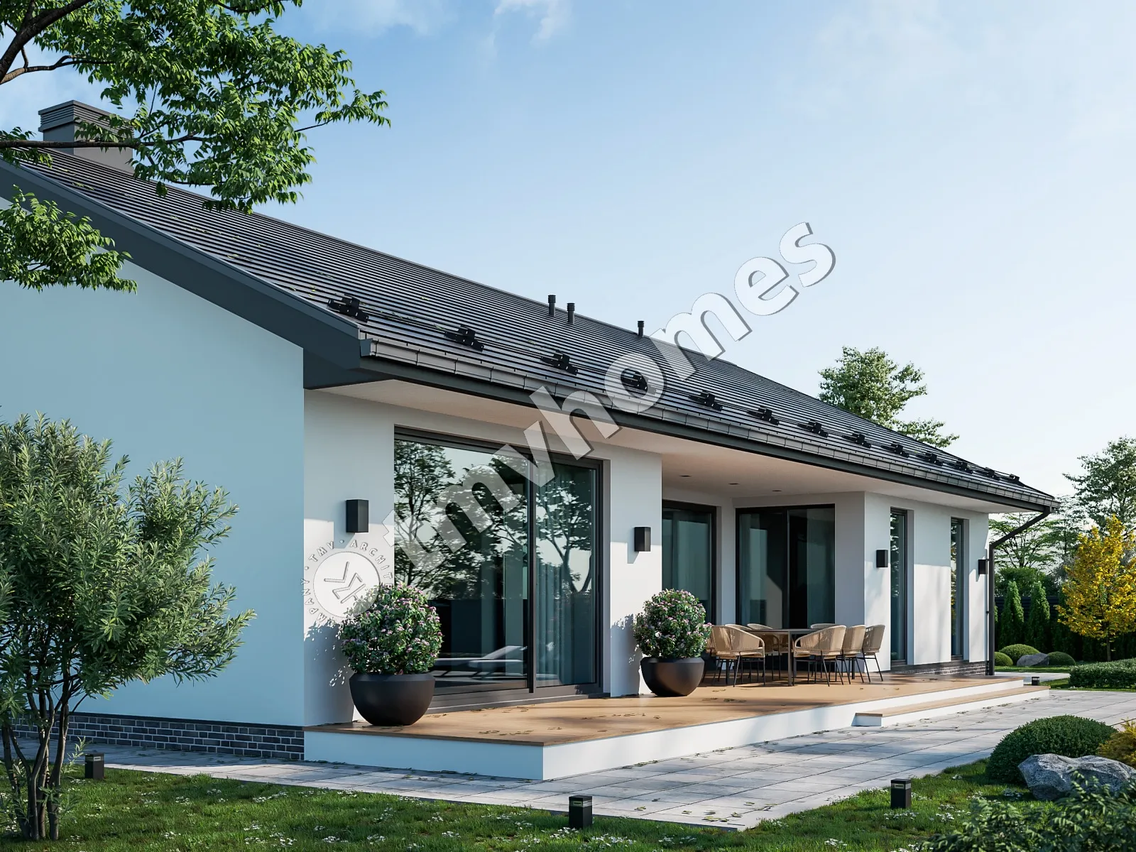 House Plan: 1833 ft², 1 Story, 2 Beds, Home Office, 2 Baths, Open Floor Plan