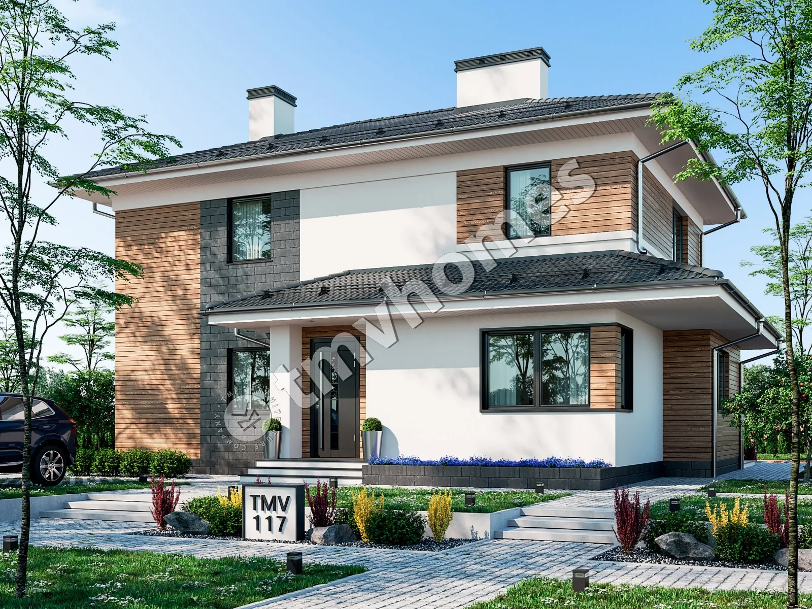 House Plan: 1995 ft², 2 Stories, 3 Beds, 3 Baths