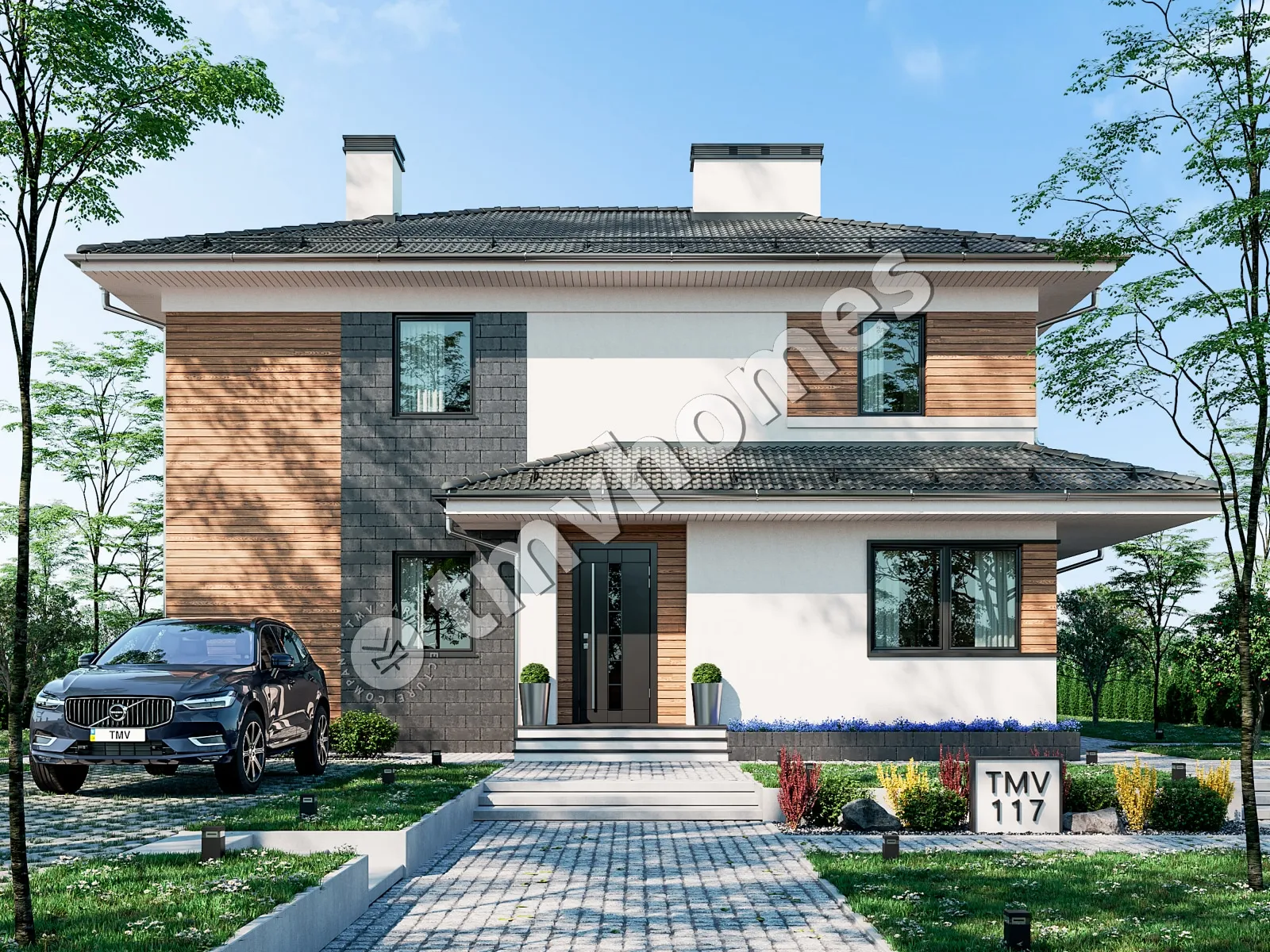 House Plan: 1995 ft², 2 Stories, 3 Beds, 3 Baths