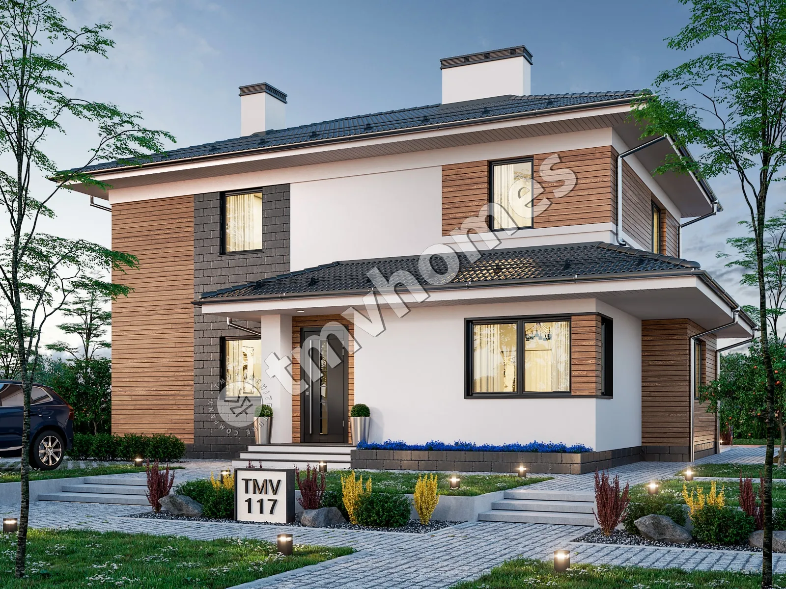 House Plan: 1995 ft², 2 Stories, 3 Beds, 3 Baths