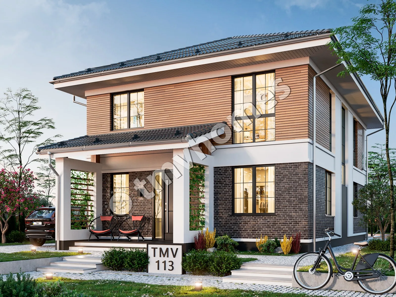 House Plan: 1958 ft², 2 Stories, 5 Beds, 2 Baths, Open Floor Plan