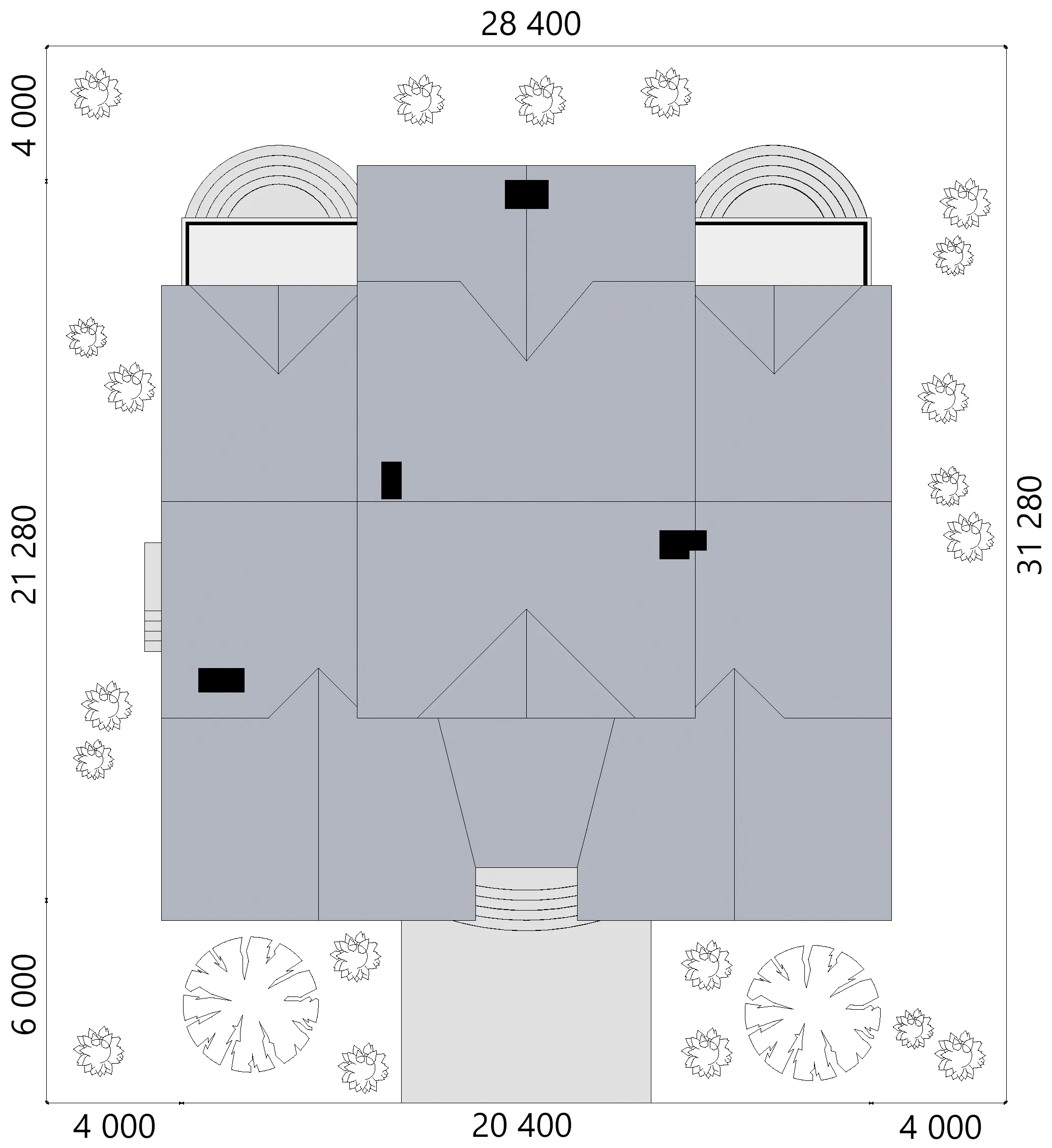 House Plan: 5202 ft², 1.5 Stories, 6 Beds, Home Office, 5 Baths