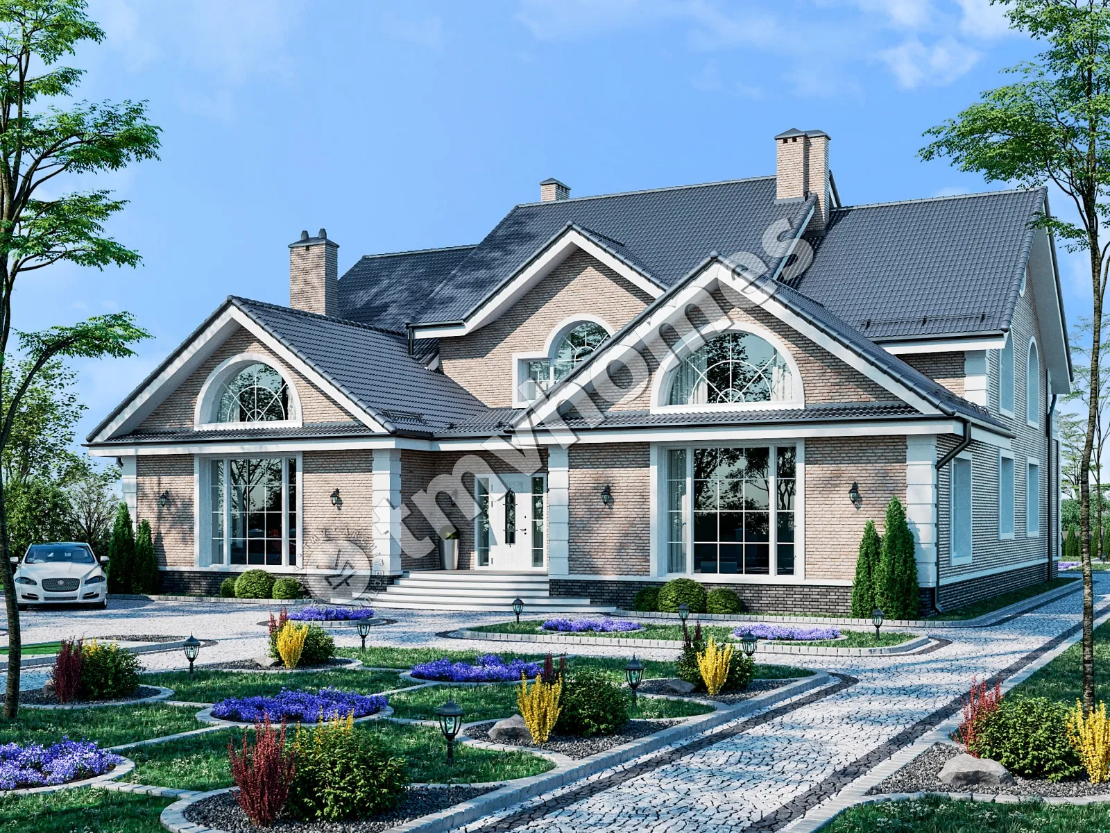 House Plan: 5202 ft², 1.5 Stories, 6 Beds, Home Office, 5 Baths