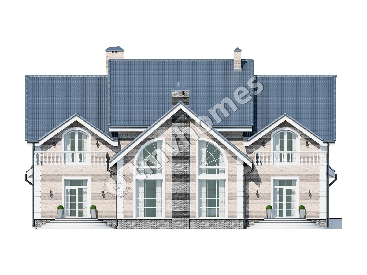 House Plan: 5202 ft², 1.5 Stories, 6 Beds, Home Office, 5 Baths