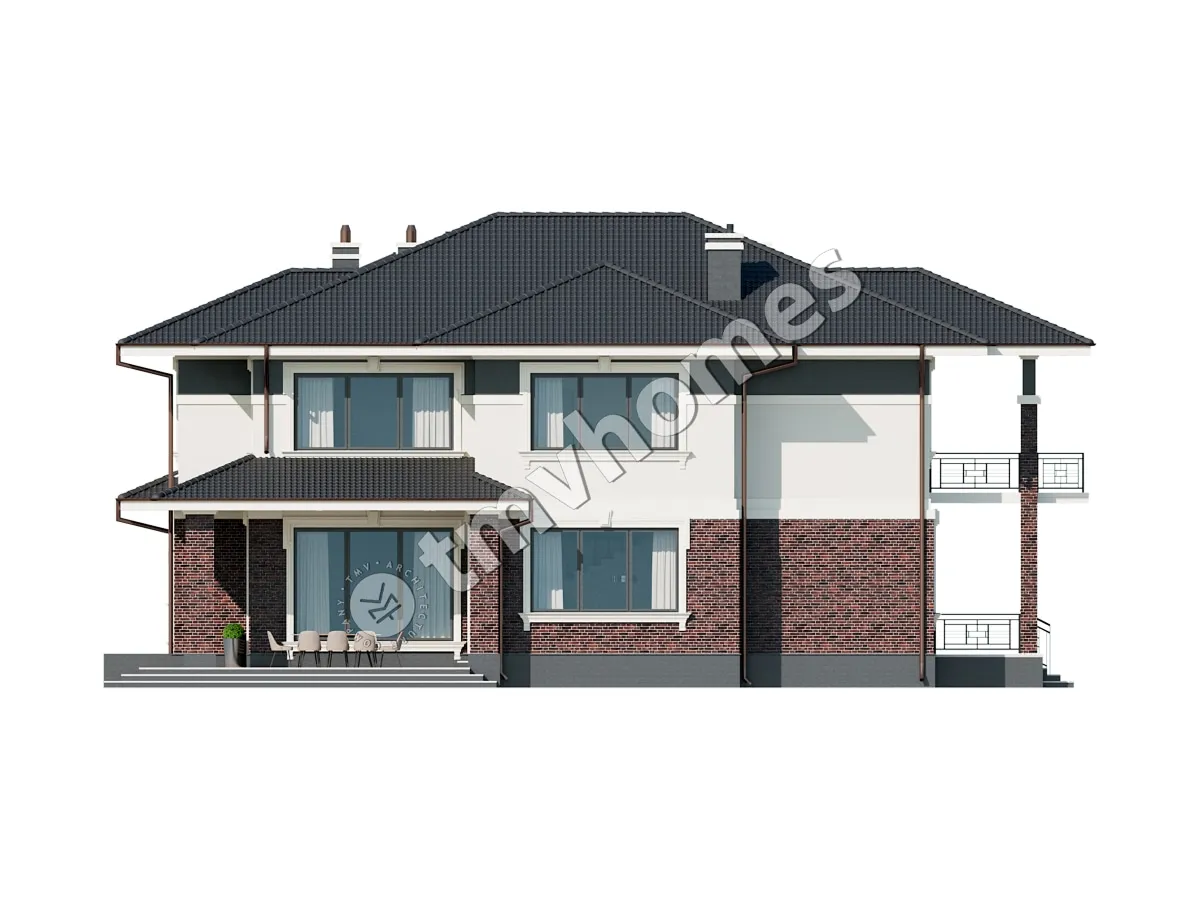 House Plan: 4234 ft², 2 Stories, 5 Beds, 3 Baths, Open Floor Plan, 2-Car Garage