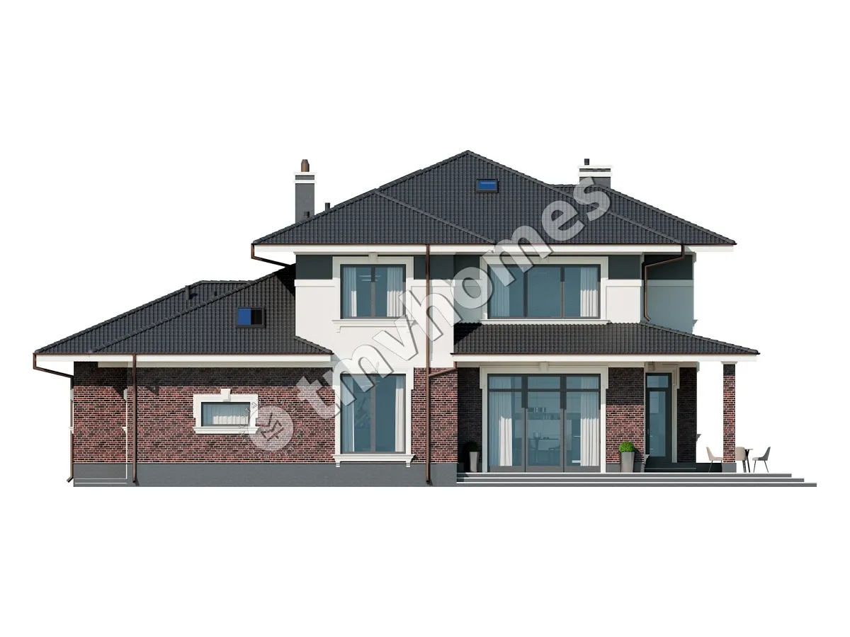 House Plan: 4234 ft², 2 Stories, 5 Beds, 3 Baths, Open Floor Plan, 2-Car Garage