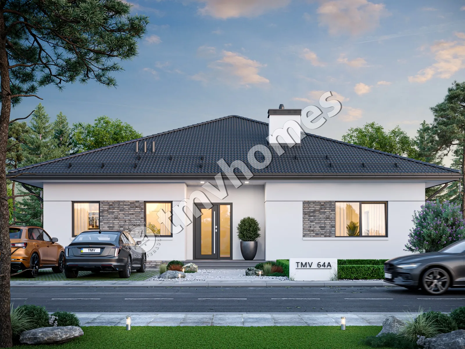 House Plan: 1958 ft², 1 Story, 2 Beds, Home Office, 2 Baths, Open Floor Plan