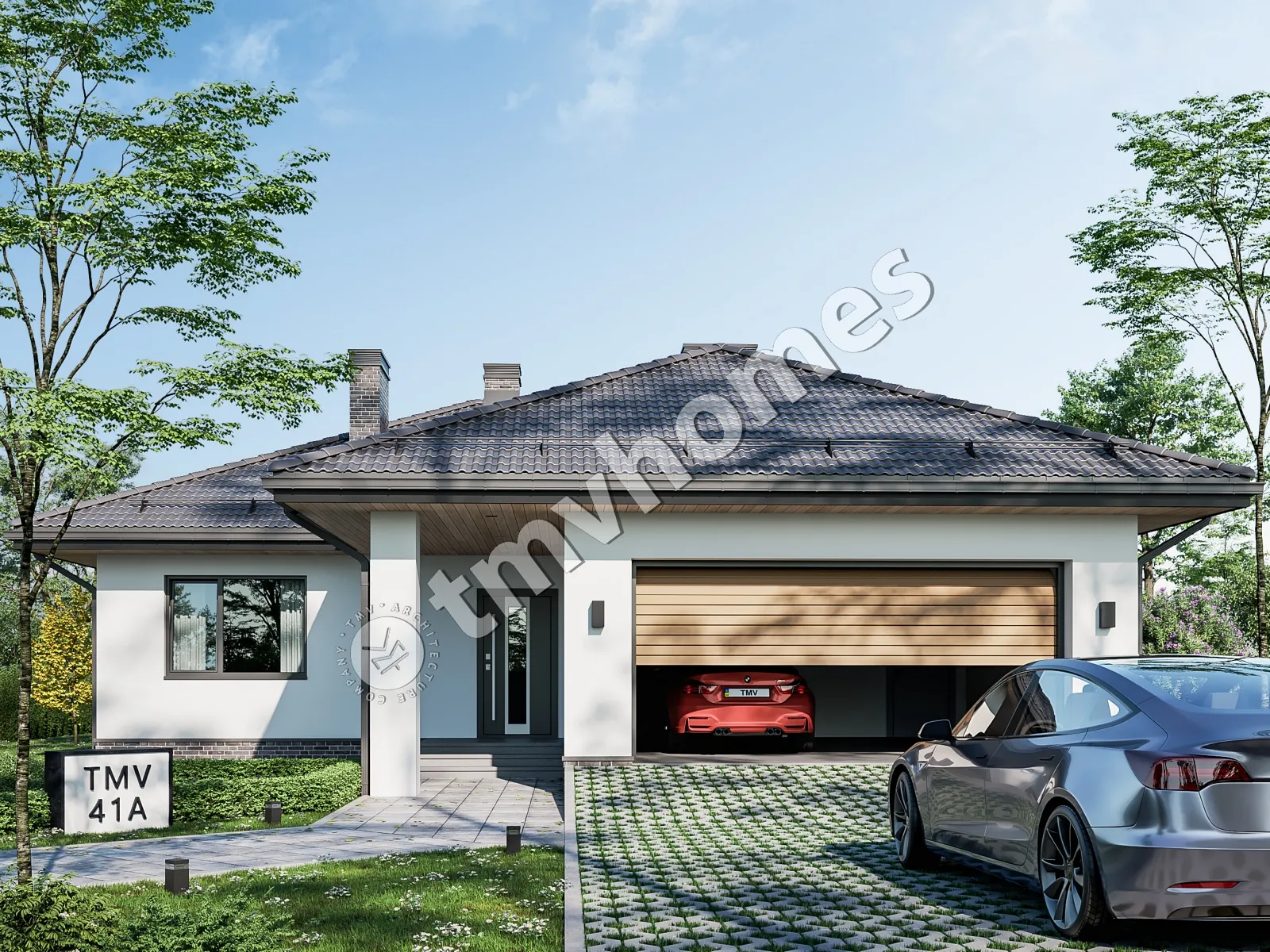House Plan: 1117 ft², 1 Story, 3 Beds, 1.5 Baths, Open Floor Plan, 2-Car Garage