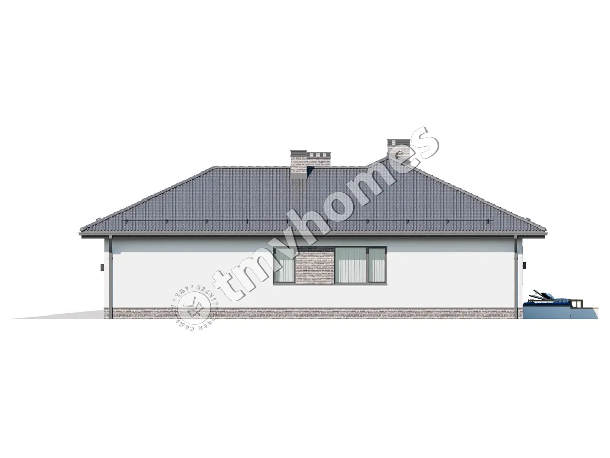 House Plan: 1117 ft², 1 Story, 3 Beds, 1.5 Baths, Open Floor Plan, 2-Car Garage