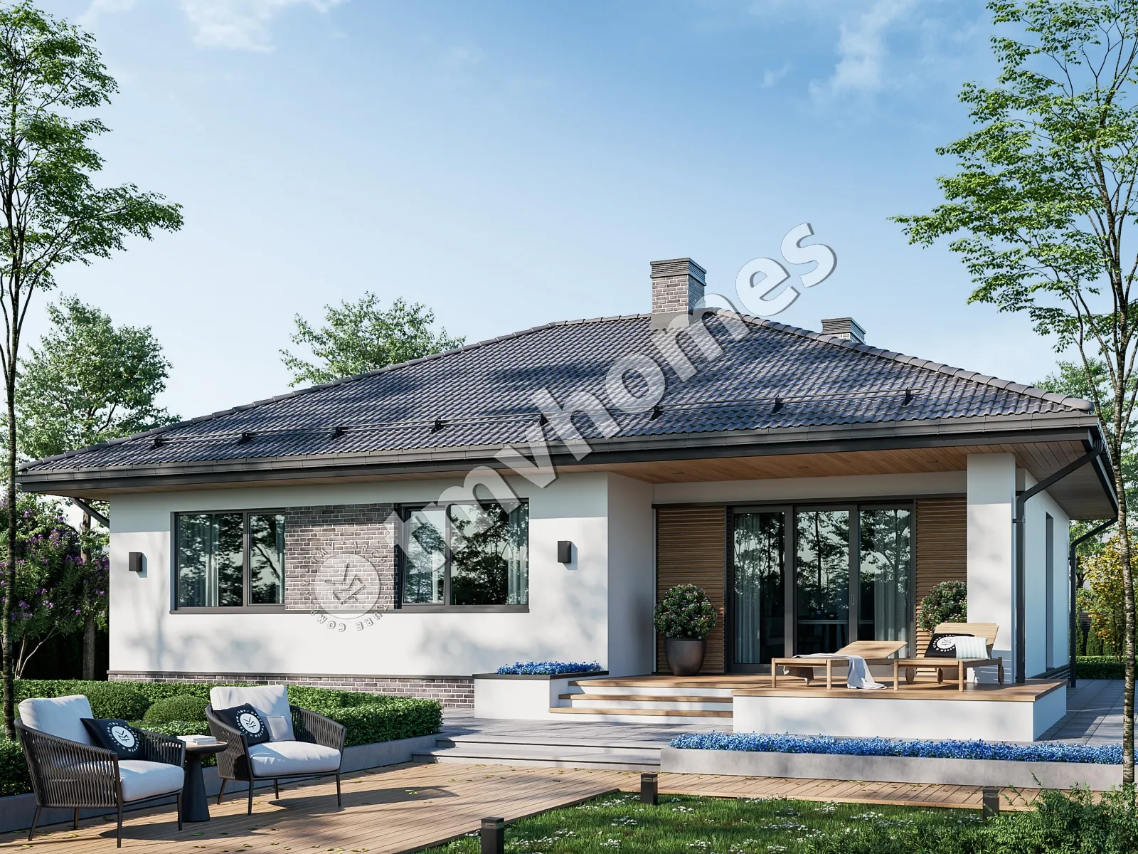 House Plan: 1117 ft², 1 Story, 3 Beds, 1.5 Baths, Open Floor Plan, 2-Car Garage