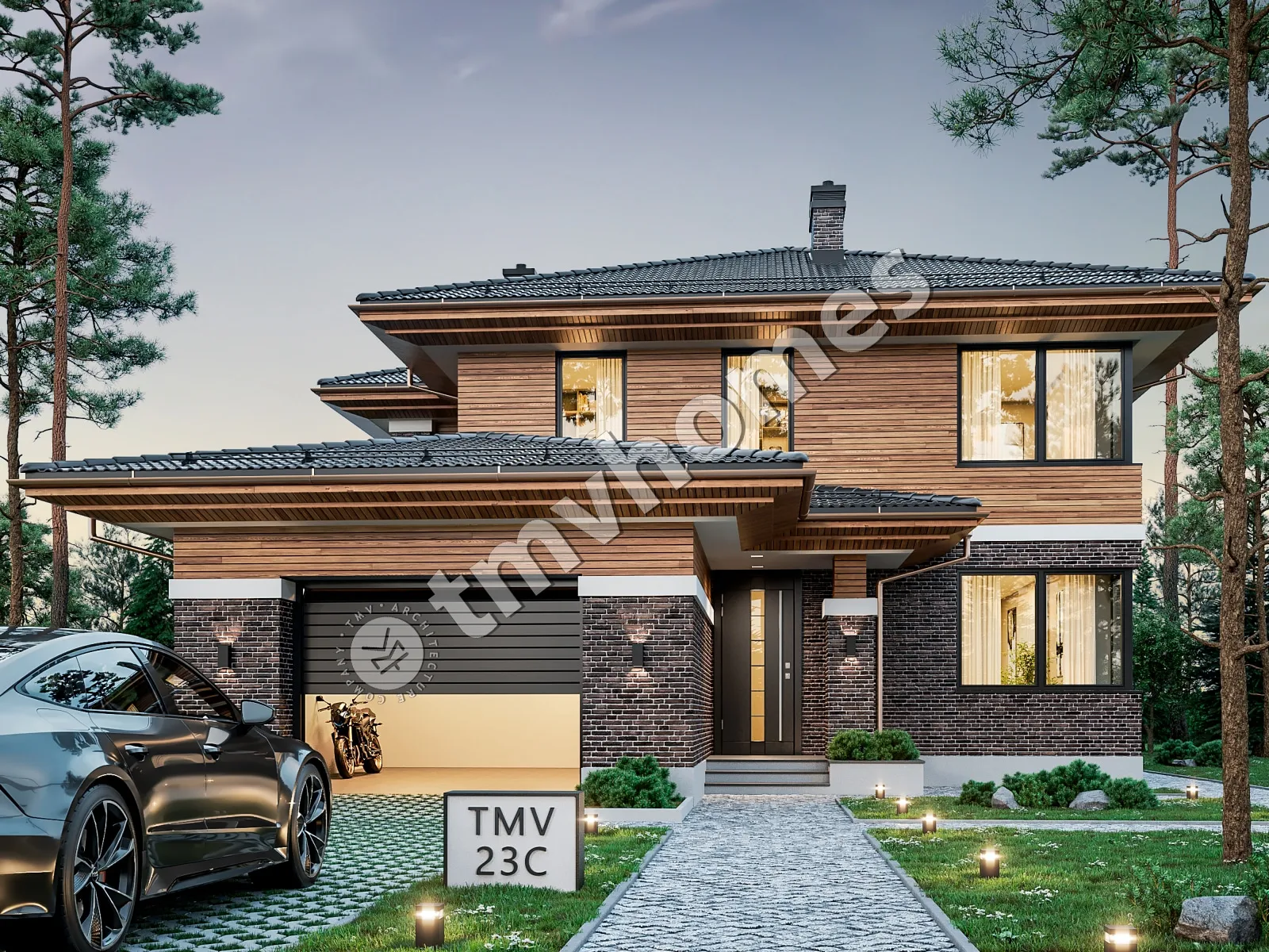 House Plan: 2872 ft², 2 Stories, 4 Beds, 4 Baths, Open Floor Plan, 1-Car Garage