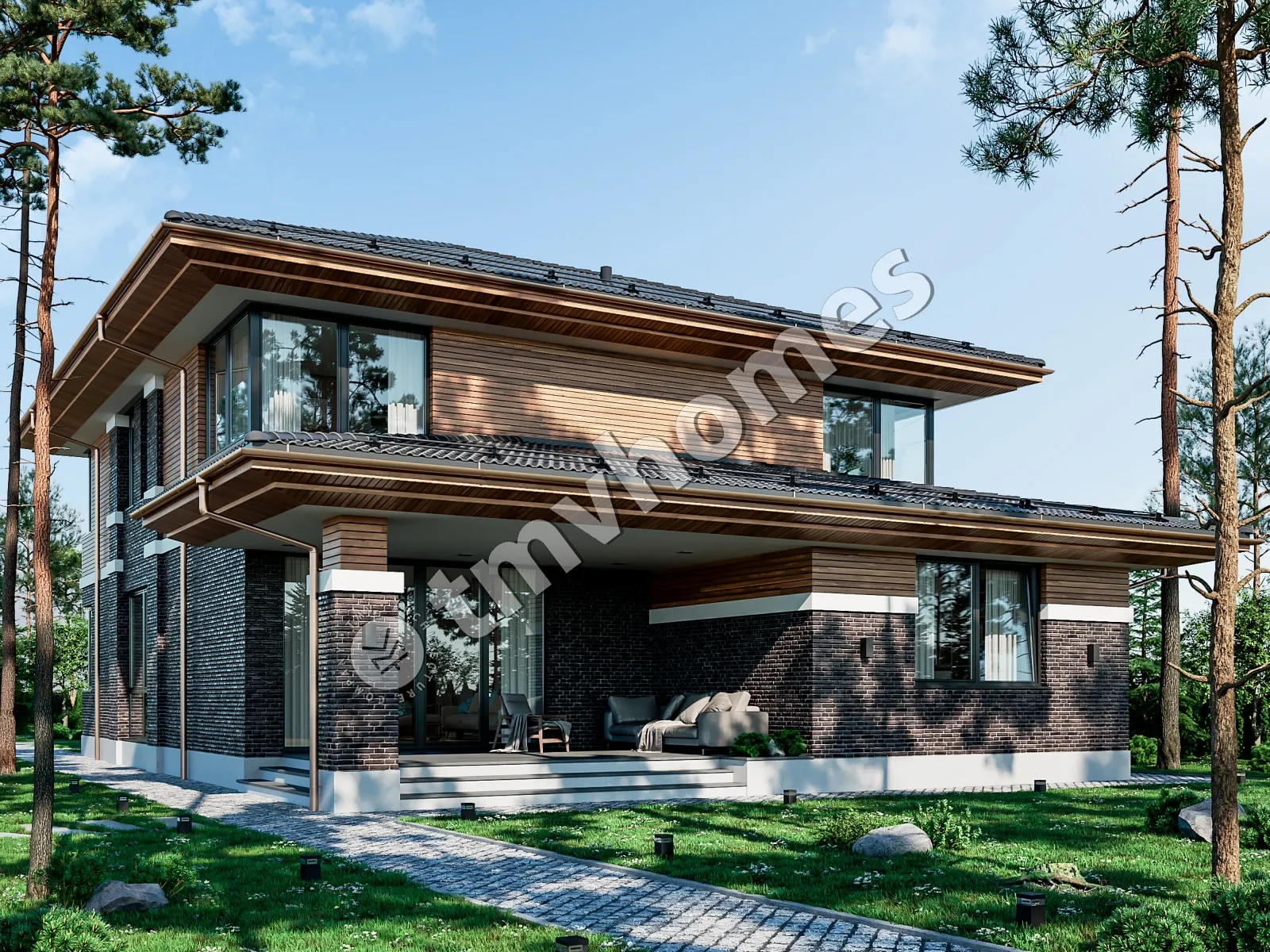 House Plan: 2872 ft², 2 Stories, 4 Beds, 4 Baths, Open Floor Plan, 1-Car Garage