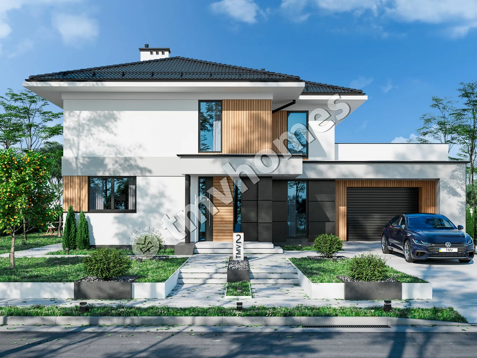 House Plan: 2613 ft², 2 Stories, 2 Beds, Home Office, 2 Baths, Open Floor Plan, 1-Car Garage